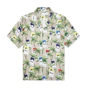 RHUDE Cigarette-Print Button Up Shirt